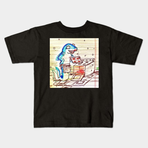 Cooking Time Kids T-Shirt by The Bigger Boat